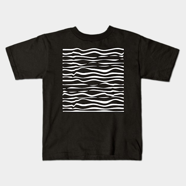 Geometric deformed Lines Kids T-Shirt by lkn